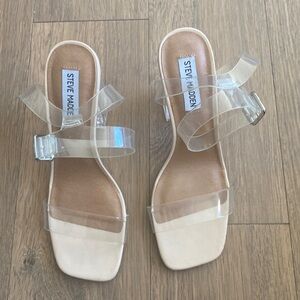 Steve Madden Clear strap heels